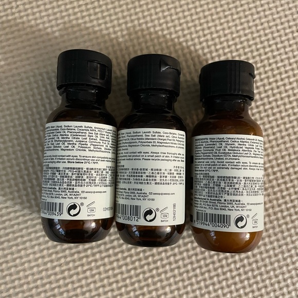 NEW Aesop travel toiletries: shampoo, conditioner, body cleanser (1.7 fl oz) - Picture 2 of 2